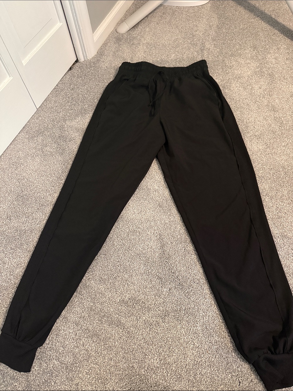 Ci Sono Black Women's Track Joggers with Elastic Waist